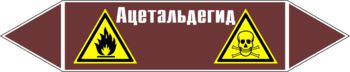 Маркировка трубопровода "ацетальдегид" (пленка, 126х26 мм) - Маркировка трубопроводов - Маркировки трубопроводов "ЖИДКОСТЬ" - Магазин охраны труда и техники безопасности stroiplakat.ru