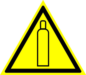W19 газовый баллон (пленка, сторона 200 мм) - Знаки безопасности - Предупреждающие знаки - Магазин охраны труда и техники безопасности stroiplakat.ru